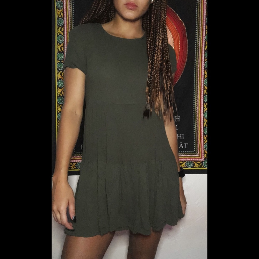 S EARTHBOUND Olive Green Dress